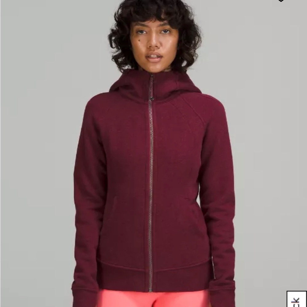 LULULEMON scuba full zip hoodie maroon 6